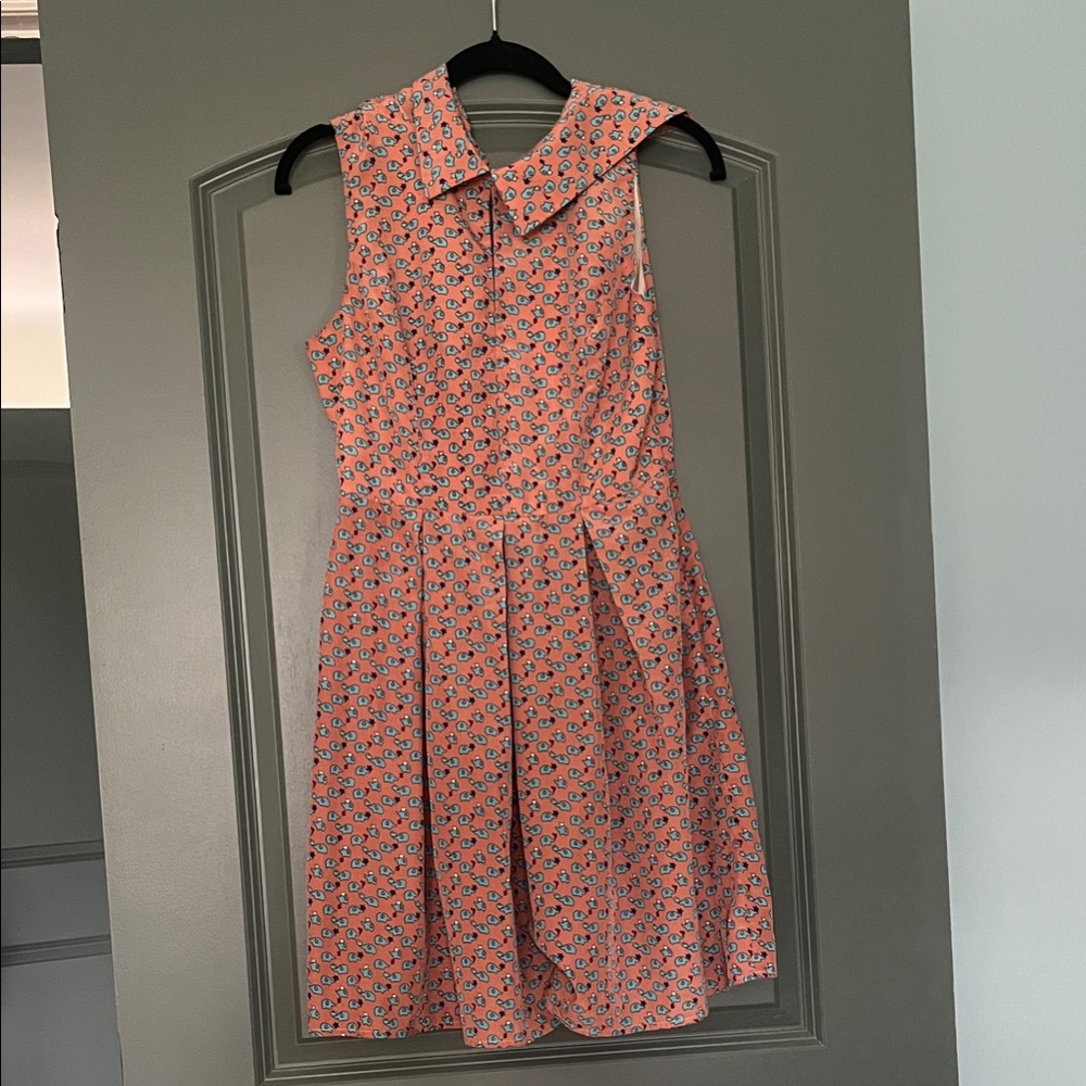 Elephant print Pink Sleeveless Dress